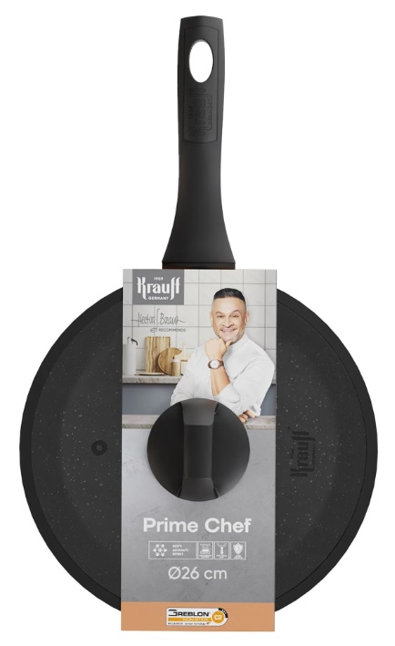 Сковорода з кришкою Krauff глибока 26 см Prime Chef 25-45-224
